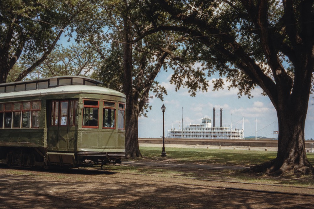 New Orleans streetcar and riverboat, the two halves of a city-and-river combo day
